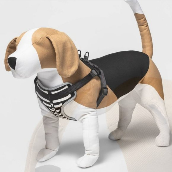 Skeleton Glow-in-the-Dark Reflective Dog Harness Hyde and Eek Punk Costume - Picture 1 of 4